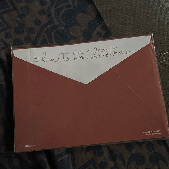 Red Christmas Barn Greeting Card, donating 10/10 - Picture 2 of 2